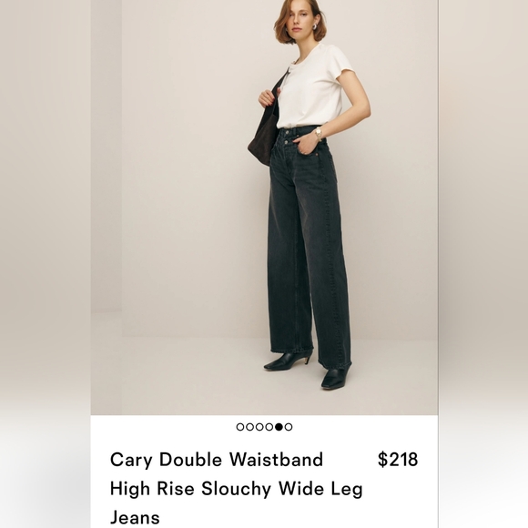 Reformation Denim - Reformation double waistband high waist slouchy wide leg jeans